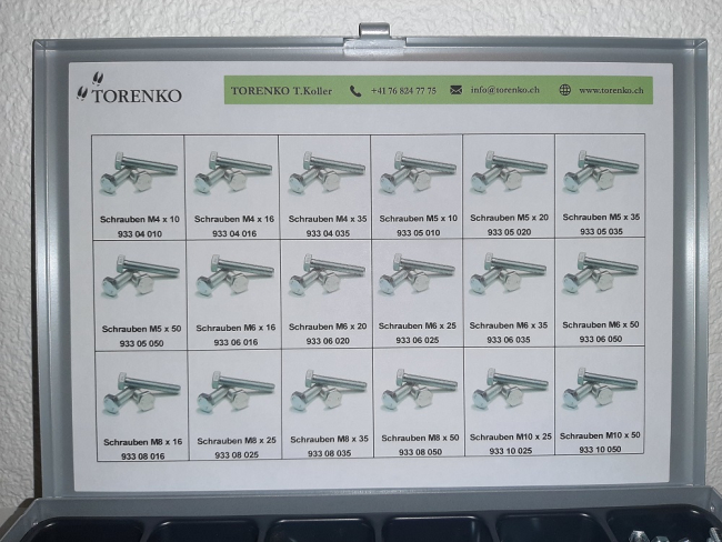 Preview: Sortiment Schrauben 6-kant metrisch DIN 933